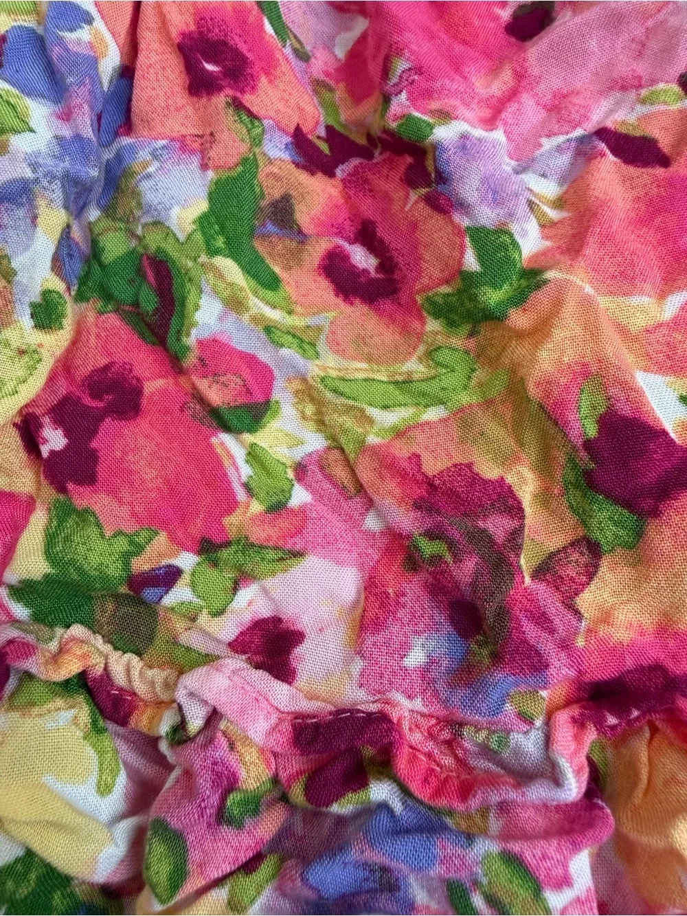 The Children's Place Pink Floral Smocked Casual Dress size 2T cold shoulder GUC - Picture 2 of 10
